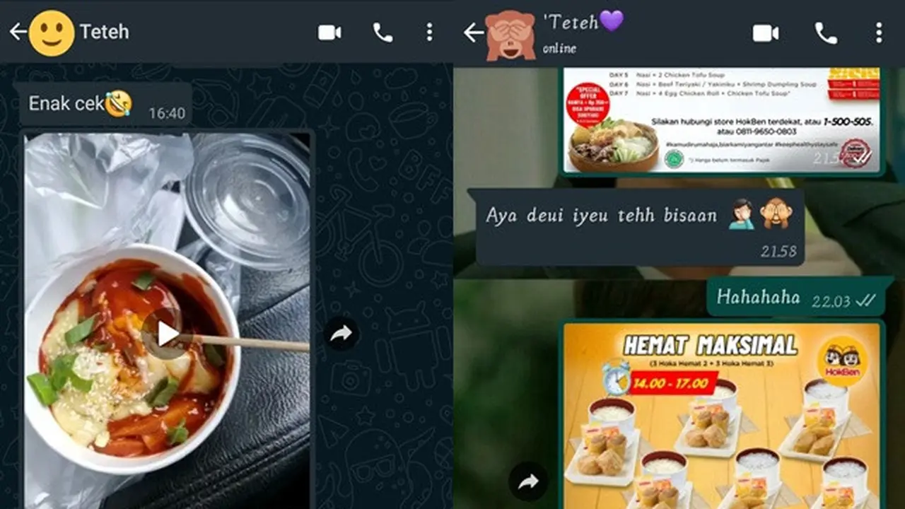 6 Chat Kakak dan Adik saat Bahas Makanan Ini Bikin Gemas
