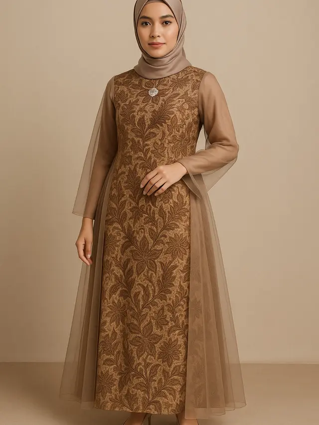 Model Gaun Panjang Batik Pesta (Foto: ChatGPT)