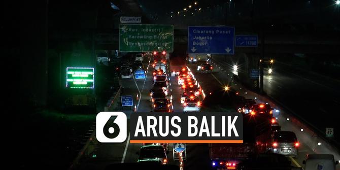 VIDEO: Pemudik Balik ke Jakarta, Tol Cikampek Merayap