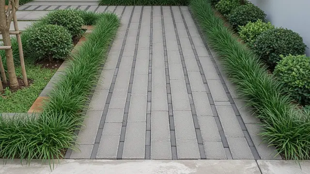 Inspirasi Jalan Setapak dengan Rumput Gajah Mini untuk Taman Minimalis