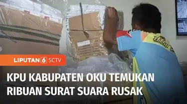 KPU Ogan Komering Ulu mendapatkan ribuan surat suara rusak saat pelipatan dan penyortiran surat suara. Sementara itu KPU mengungkap distribusi logistik pemilu Februari mendatang sudah 98 persen.