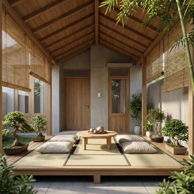Inspirasi Teras Sekaligus Ruang Tamu Teduh dan Nyaman