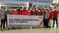 20 pemain muda Vamos Indonesia diberangkatkan menuju Kroasia untuk menimba ilmu di sana. (Foto: Istimewa)