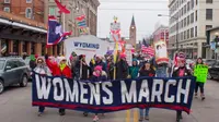 Women's March di Cheyenne, Amerika Serikat. (Leslie Lund/AP)