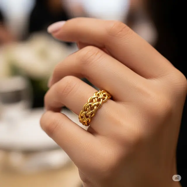 Cincin Motif Kepang Classic Vintage Luxury
