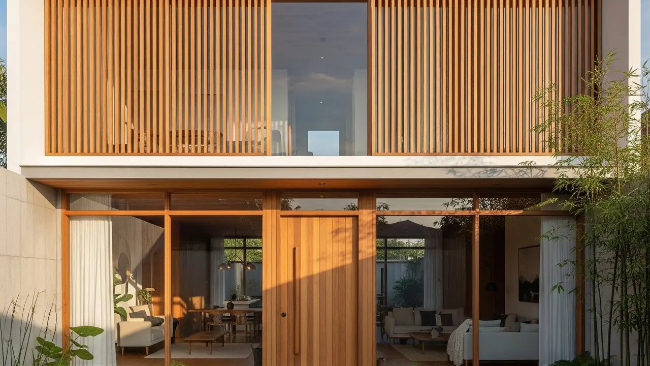 Model Rumah Minimalis Modern dengan Aksen Kayu