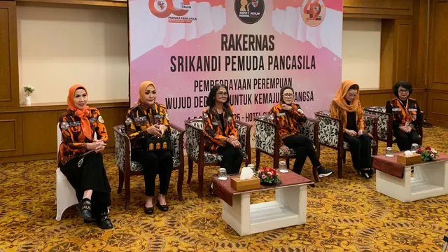 Srikandi Pancasila menggelar Rapat Kerja Nasional (Rakernas) 2025 di Hotel Sultan, Jakarta, Sabtu (4/10/2025).