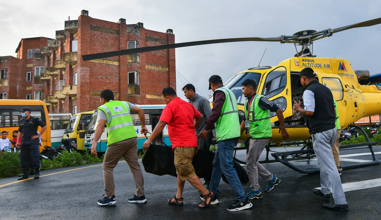 Nepal sendiri menjadi salah satu negara dengan risiko kecelakaan udara yang tinggi.(AFP/PRAKASH MATHEMA)