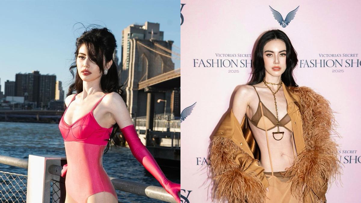 Gaya Memikat Artis Thailand Davika Hoorne dengan Dress Melorot hingga Outer Berbulu di Victoria's Secret Fashion Show 2025