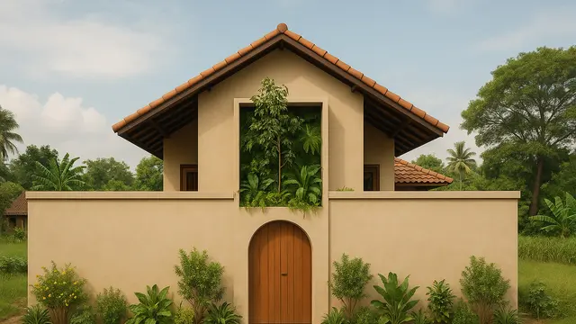 Model Rumah Tembok Sederhana tapi Indah di Kampung/Ilustrasi gambar oleh AI