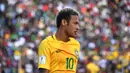 Neymar hingga laga melawan Bolivia di La Paz,  (5/10/2017). hanya mencetak enam gol untuk timnas Brasil. (AFP/Nelson Almeida)