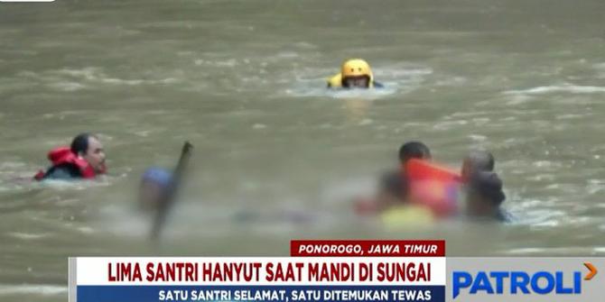 Tak Bisa Berenang Diduga Faktor Tenggelamnya 5 Santri di Sungai Ponorogo