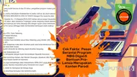 Cek fakta pesan berantai program MBG diganti bantuan pra-lansia