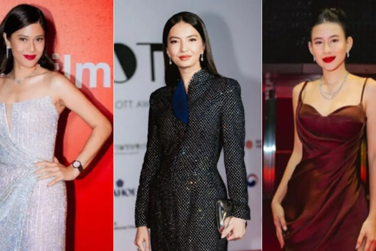 Artis Indonesia Kenakan Gaun dari Desainer Lokal saat Hadir di Busan Film Festival