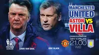 Manchester United vs Aston Villa (Liputan6.com/Abdillah)