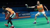 Ganda putra Indonesia, Mohammad Ahsan/Hendra Setiawan, melangkah ke perempat final Malaysia Terbuka 2019, Kamis (4/4/2019). (PBSI)