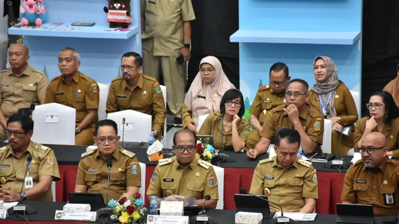 Pj Gubernur Lampung, Samsudin menghadiri Rakor pengendalian inflasi di Jakarta. Foto : (Istimewa).