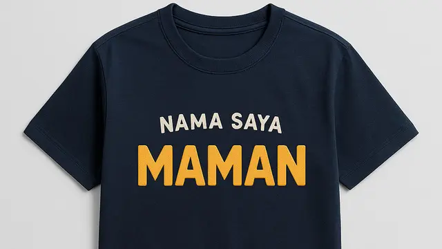 Contoh desain kaos kombinasi sablon dan bordir/Gambar ChatGPT