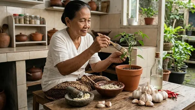 Bawang Putih yang Memiliki Aroma Menyengat (AI Generated)