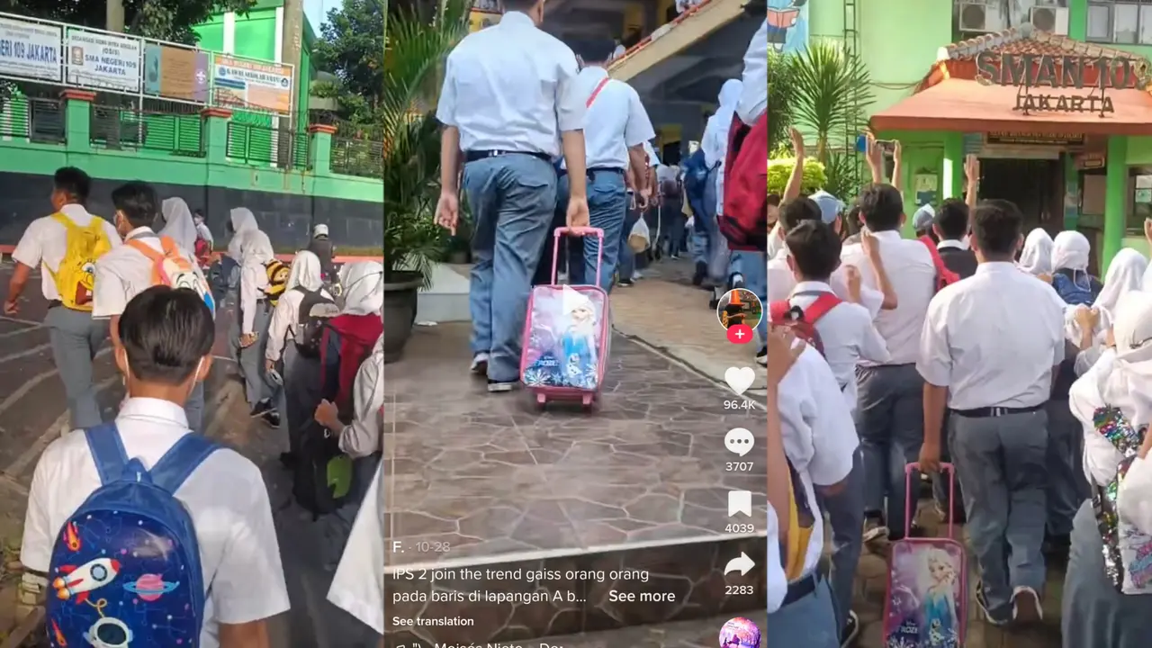 Tren Pakai Tas Bocil ke Sekolah