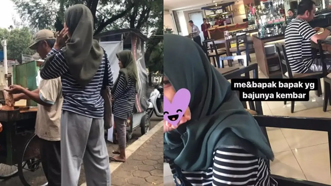6 Momen Tak Sengaja Orang Pakai Baju Sama Motif Garis-Garis Hitam Putih, Outfit Sejuta Umat
