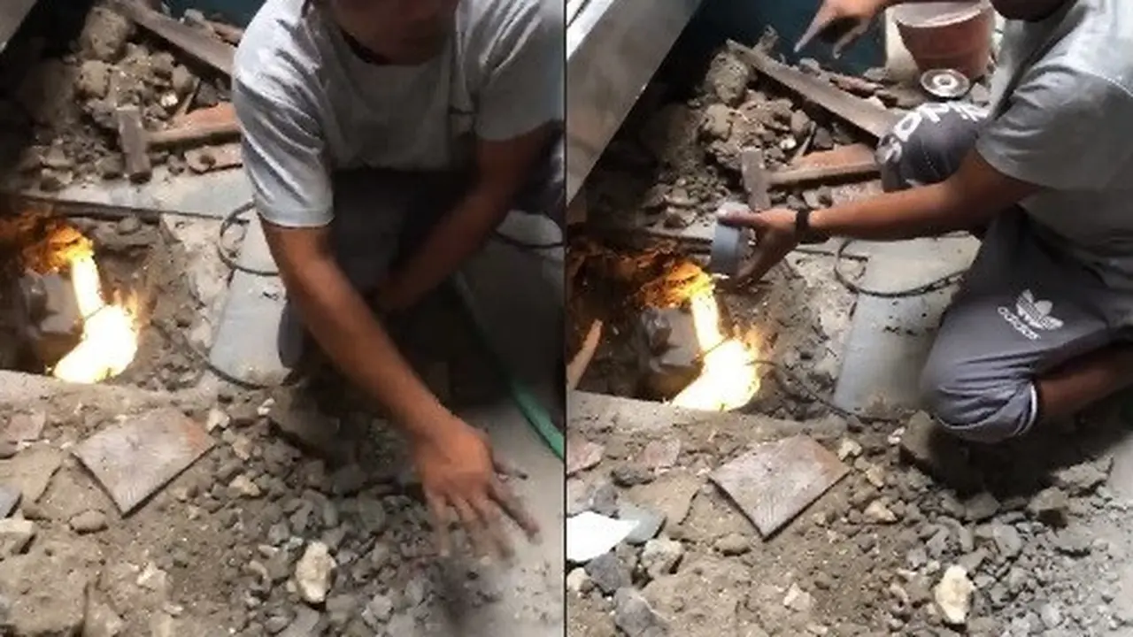 tukang vs bule jadi viral (foto: Facebook Domenic Gentile)
