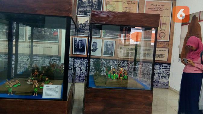 Diorama tentang sejarah berdirinya Kerajaan Singasari yang ditampailkan di Museum Singhasari Malang (Liputan6.com/Zainul Arifin)