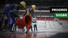 Berita video progres renovasi Stadion Utama Gelora Bung Karno yang positif karena sudah melampaui target yakni 82 persen.
