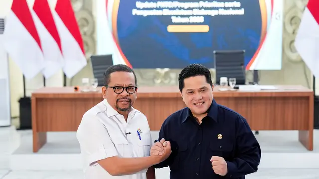 Menteri Pemuda dan Olahraga Erick Thohir dan Kepala Badan Komunikasi Pemerintah (Bakom), Muhammad Qodari. Dok Bakom