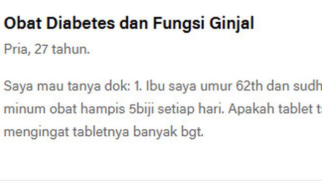 Pertanyaan di Klikdokter (Tangkapan Layar klikdokter.com)