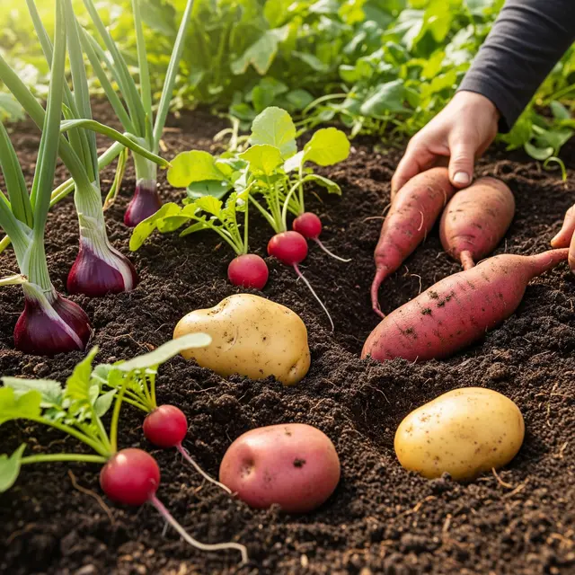 Cara Membuat Kebun Umbi Panen 3 Bulan dengan Modal Terbatas (Image by Gemini AI)