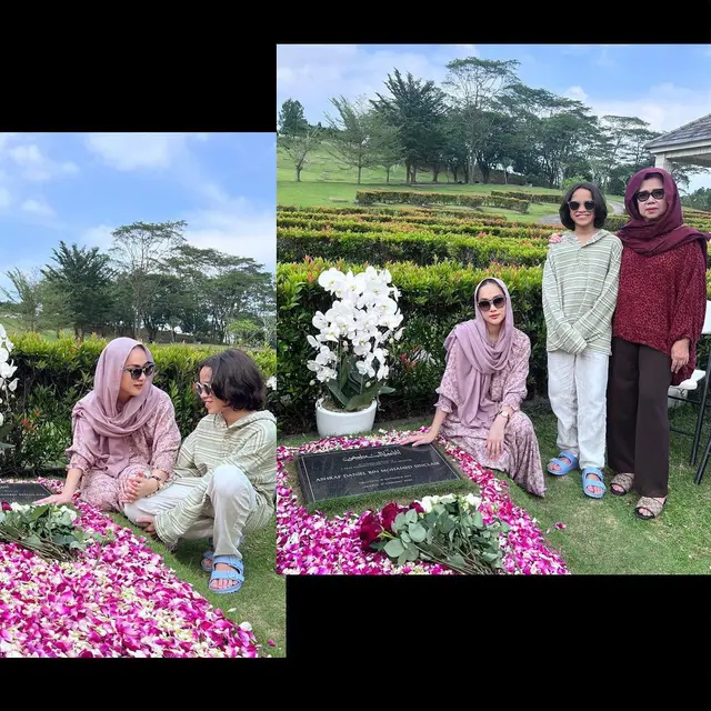 Bunga Citra Lestari alias BCL di Makam Ashraf Sinclair