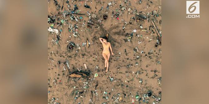 VIDEO: Viral, Bule Unggah Foto Pantai Bali Penuh Sampah