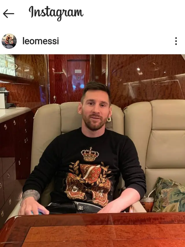 Jet pribadi Lionel Messi