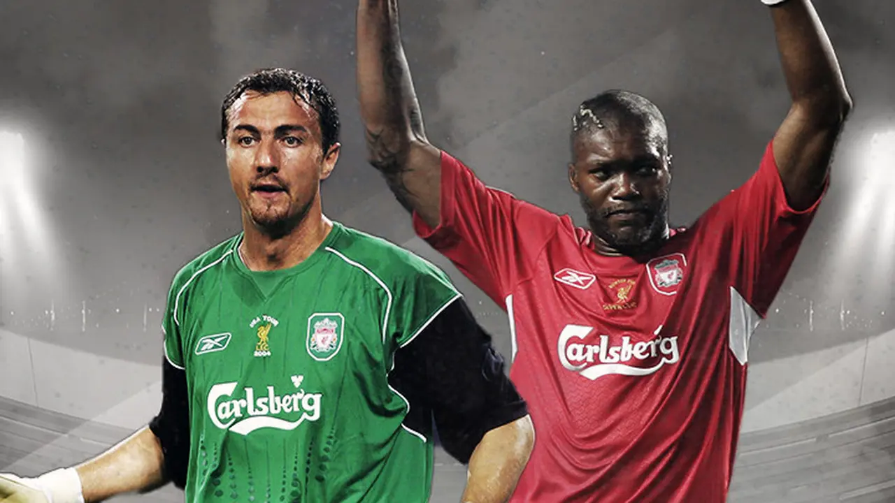 Djibril Cisse dan Jerzy Dudek