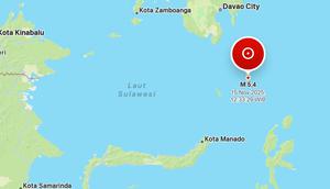 Gempa Magnitudo 5,4 mengguncang Melonguane Sulut, Sabtu siang (15/11/2025), pukul 12.33.29 WIB. (Liputan6.com/ Dok BMKG)