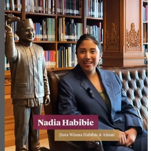 Nadia Habibie, cucu BJ Habibie yang menjadi duta Wisma Habibie dan Ainun.  foto: (dok.Instagram @wismahabibieainun