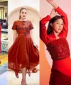 Inspirasi Dress Merah untuk Perayaan Imlek. [Instagram]