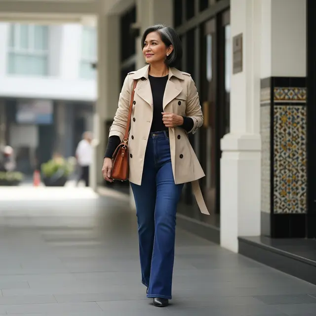 9 Inspirasi Padu Padan Denim untuk Wanita Usia 50+ agar Tetap Stylish