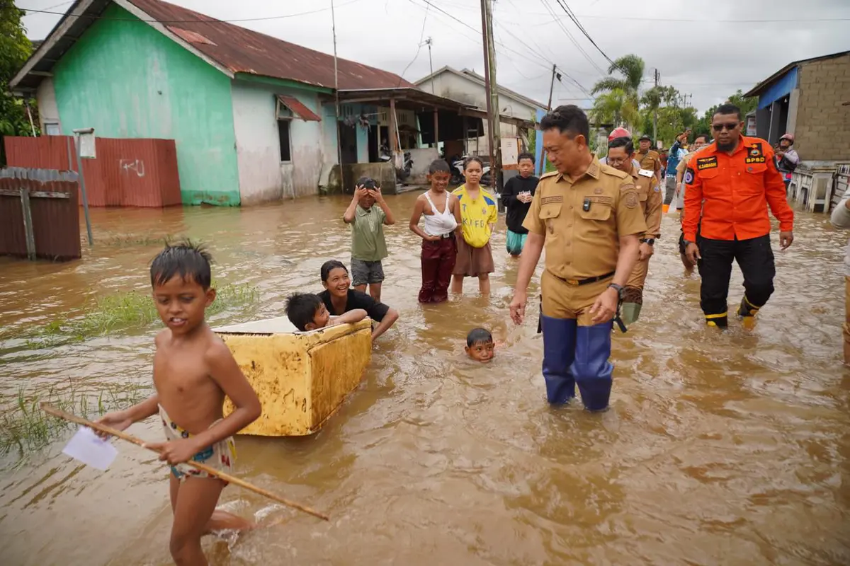 Banjir di Kota Pontianak. (Liputan6.com/Aceng Mukaram)