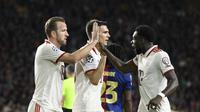 Momen para pemain Bayern Munchen merayakan gol yang dicetak oleh Harry Kane (AFP)