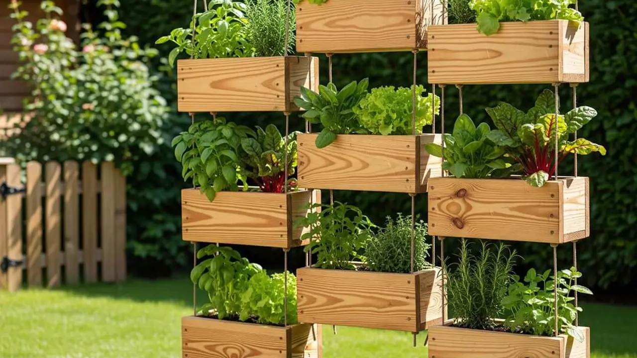 Ide Model Kebun Sayur Mini dengan Planter Box Gantung