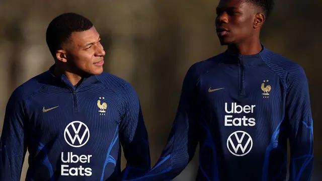 Foto: Potret Kylian Mbappe Sang Kapten Baru Timnas Prancis saat Berlatih Menjelang Kualifikasi Euro 2024