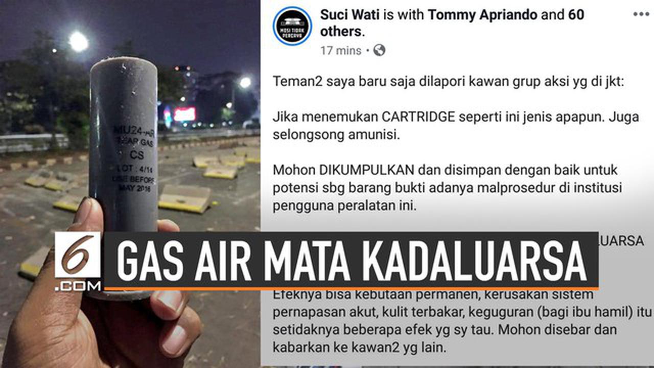 VIDEO: Efek Samping Gas Air Mata Kedaluwarsa
