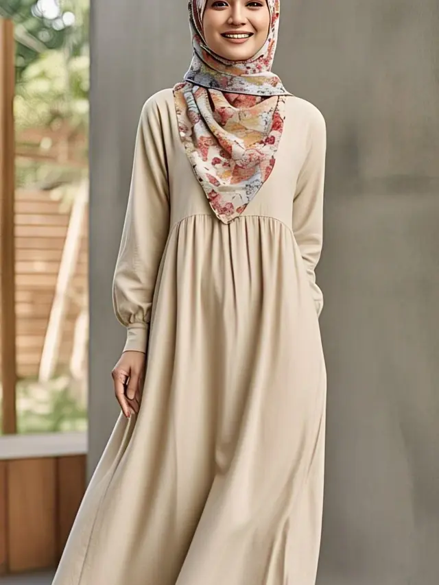 Gamis Katun Simpel dan Anti-Gerah
