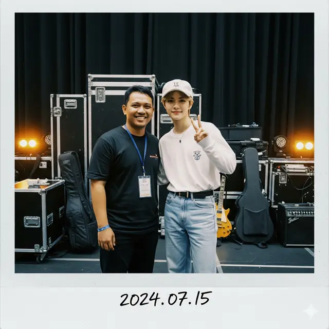 Polaroid AI bersama Idol K-pop (Foto: Gemini)