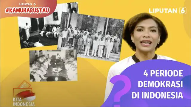 Sejak merdeka pada 1945, Indonesia memiliki empat periode perkembangan demokrasi yang dimulai dari Demokrasi Parlementer hingga Demokrasi Pancasila era Reformasi. Selengkapnya dalam Kamu Harus Tau.