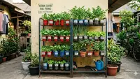 10 Ide Kebun Sayur dari Rak Piring Bekas, Ciptakan Taman Vertikal Estetik