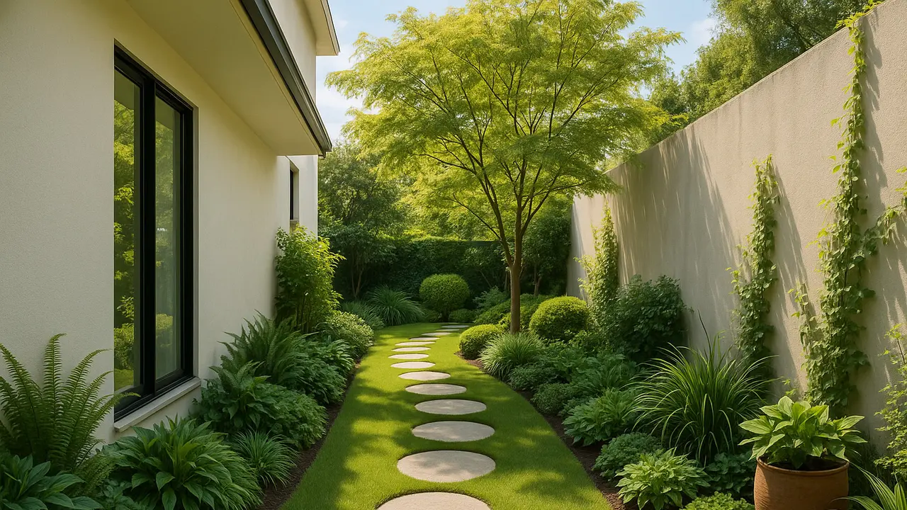 Gambar Taman Samping Rumah 1 Meter/ Ilustrasi gambar oleh AI