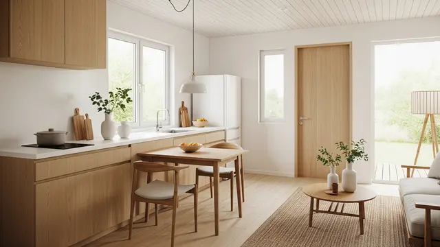 Model Dapur Minimalis dan Ruang Tamu Menyatu Tanpa Sekat/ Ilustrasi AI